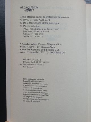 Alexis o el tratado del inutil combate