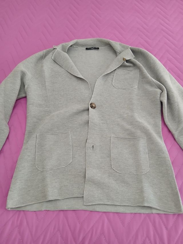Giacca Cardigan Uomo Grigio ( cotone / acrilico)