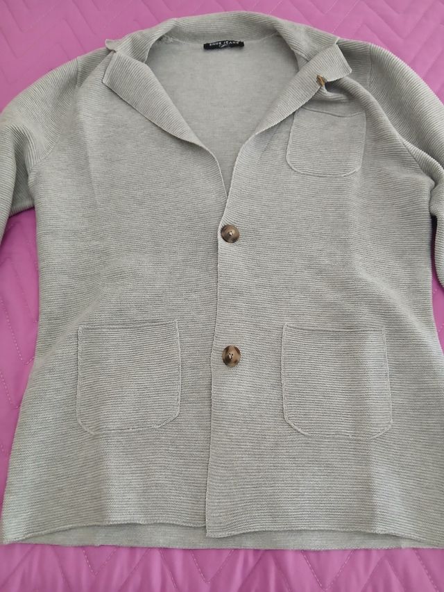 Giacca Cardigan Uomo Grigio ( cotone / acrilico)