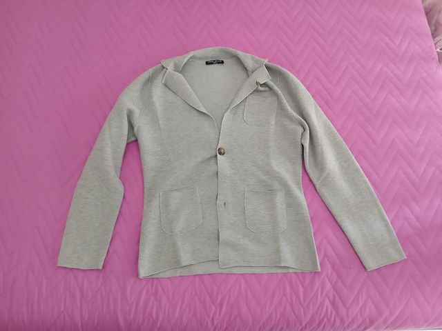 Giacca Cardigan Uomo Grigio ( cotone / acrilico)