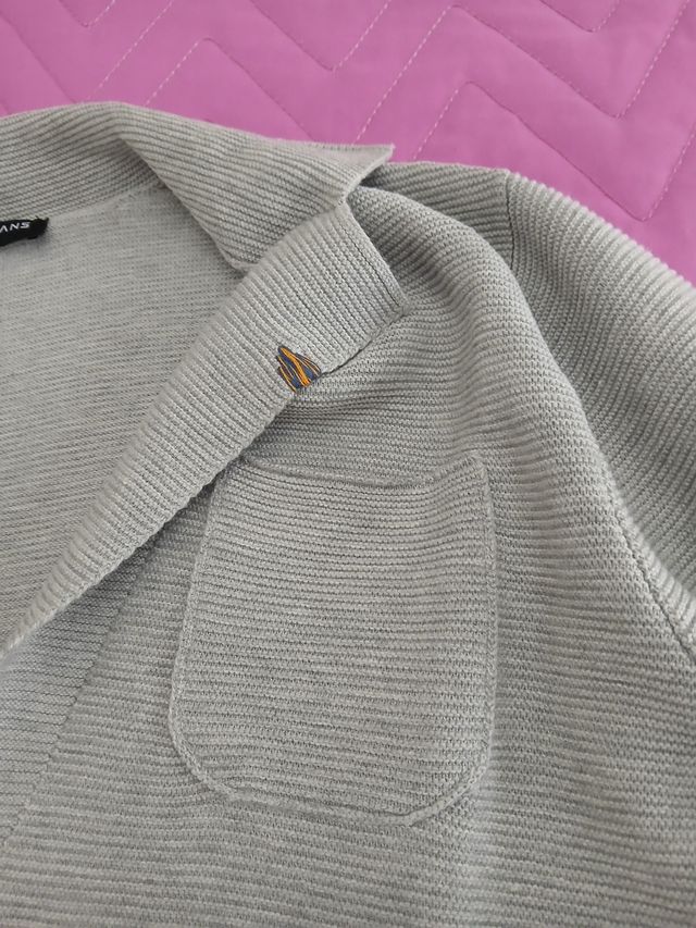 Giacca Cardigan Uomo Grigio ( cotone / acrilico)