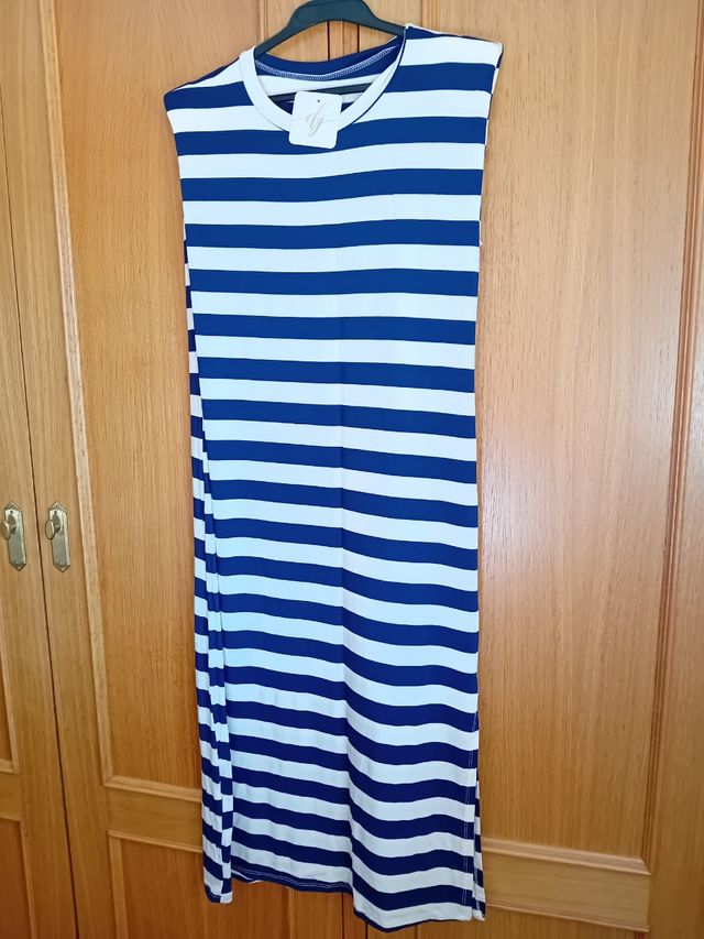 Vestido rayas azul y blanco