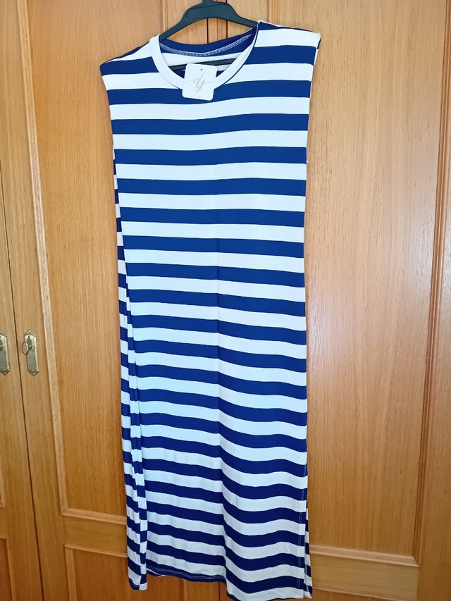 Vestido rayas azul y blanco