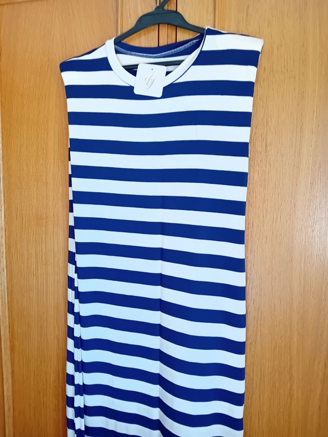 Vestido rayas azul y blanco