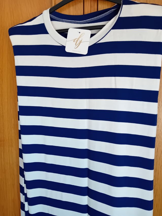 Vestido rayas azul y blanco