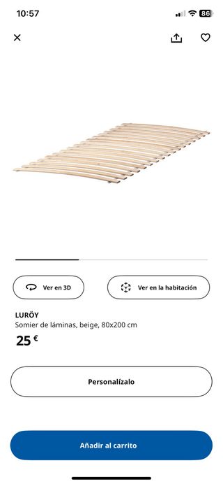 Cama extensible Ikea con colchón extensible