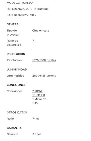 Prixton Picasso P50 - Proyector 9000 lúmenes