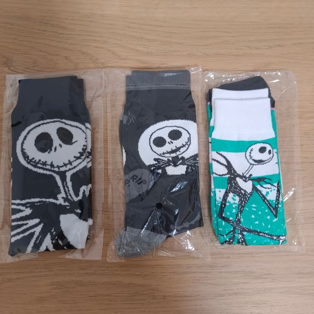 Lote 3 calcetines Pesadilla Navidad NUEV