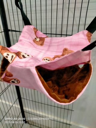 Conjunto hurón marrón y rosa