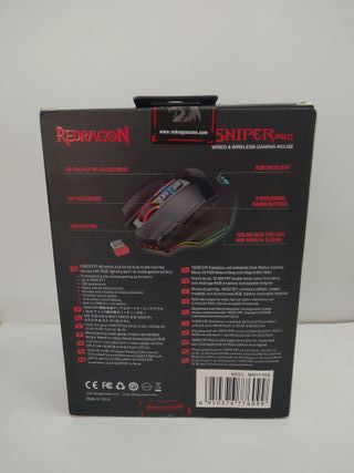 Raton Gaming Mouse Sniper RGB 16000DPI Inalambrico