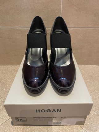 Hogan decolletè in vernice bordeaux 37 1/2