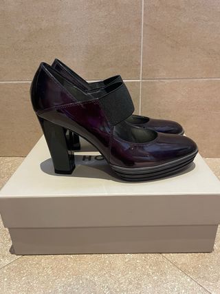 Hogan decolletè in vernice bordeaux 37 1/2