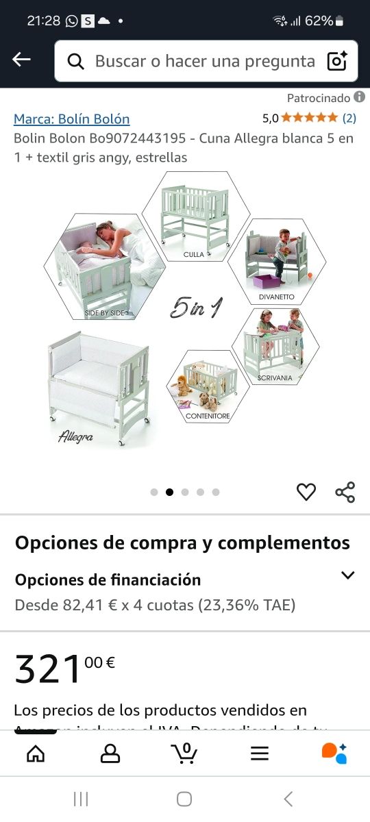 Minicuna blanca colecho evolutiva con textiles