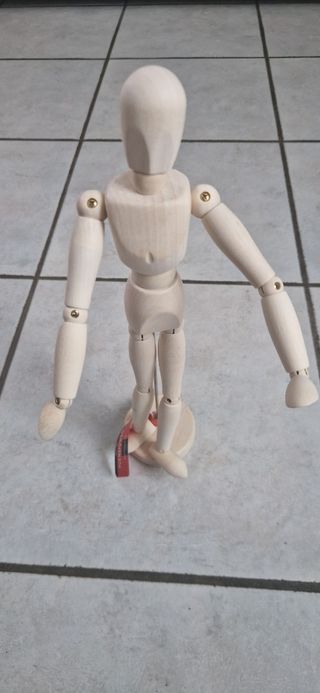 Manichino di legno 30 cm arte