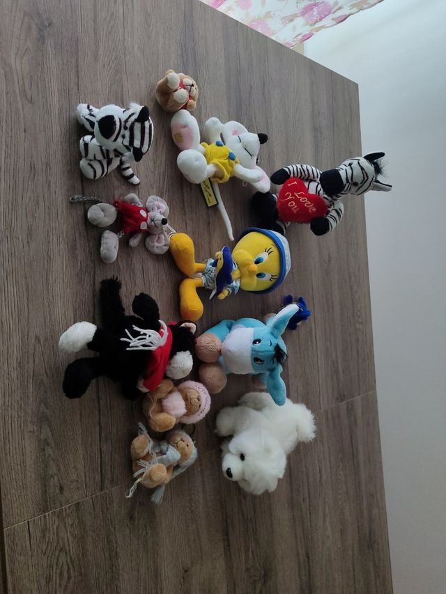 11 Peluche Animali vario tipo.