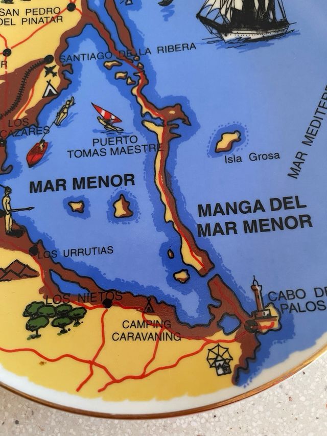 Plato cerámica de Mar Menor