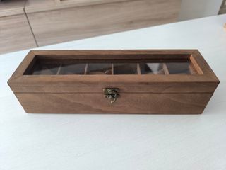 Relojero 6 relojes madera