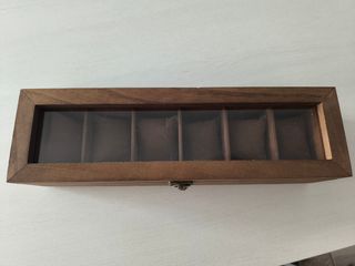 Relojero 6 relojes madera