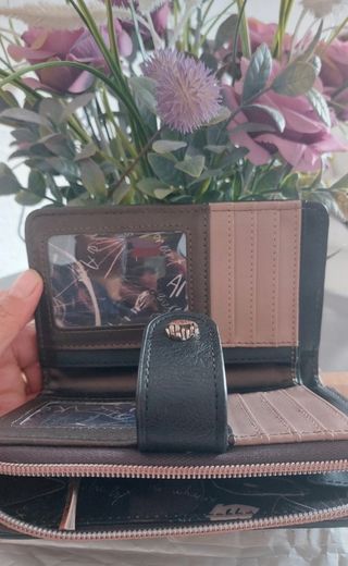 Cartera Anekke marrón-dorada