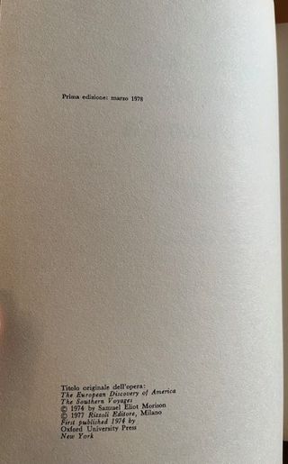 Storia della scoperta dell'America. S. E. Morison