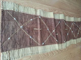 Antigua tela KUBA. Arte africano. 115 x 37 cm