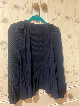 Blusa plisada azul - Talla S