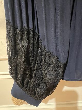 Blusa plisada azul - Talla S