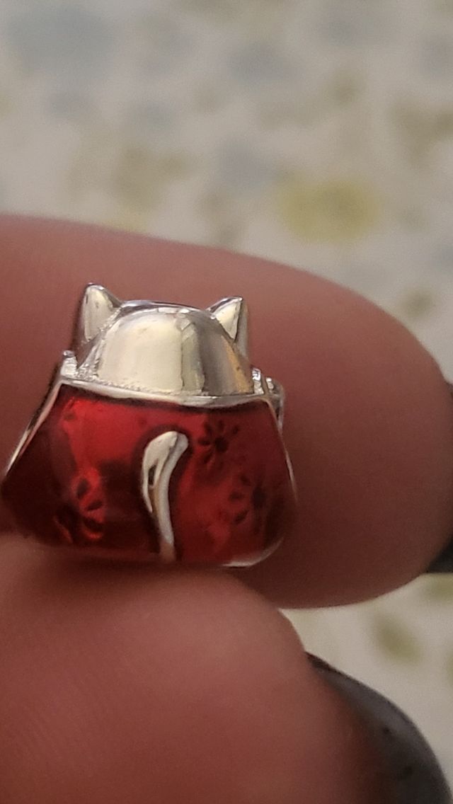 Charm plata gatito chino de la suerte