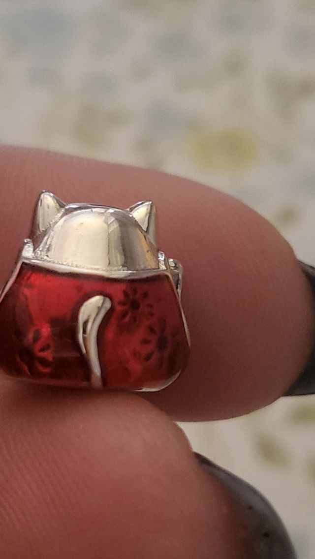 Charm plata gatito chino de la suerte