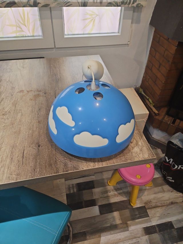 Lámpara infantil nubes - azul