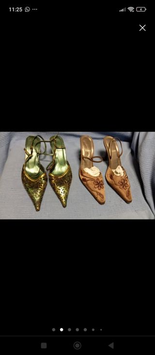 Sandalias tacón verano de alta costura