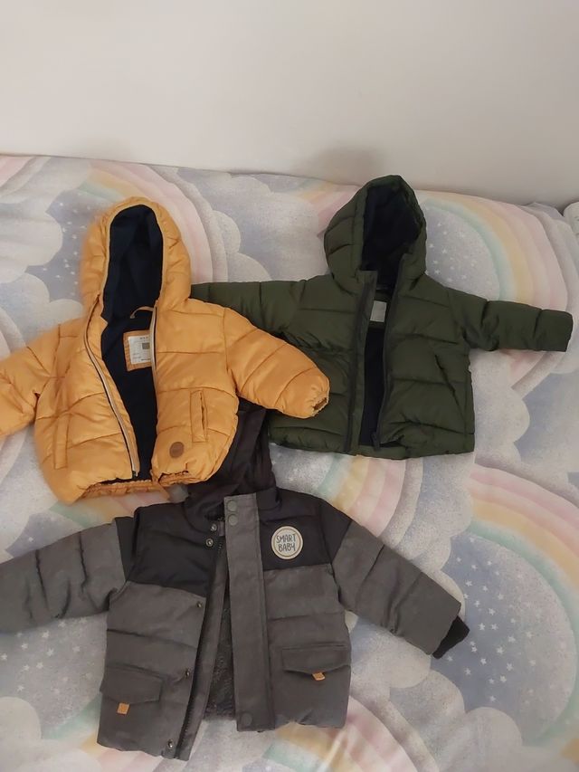 3 Abrigos Bebé 6-12 Meses