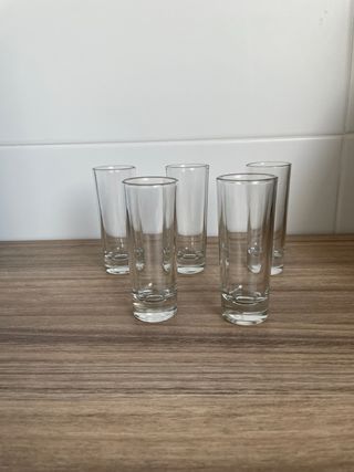 5 Vasos chupitos cristal