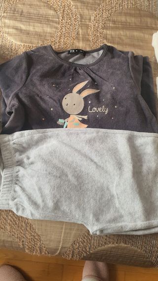 Pijama niña - 6-7 años - Gris