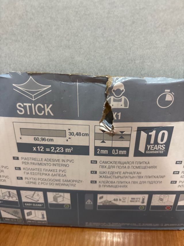 Baldosas adhesivas de pvc