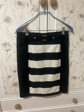 Falda tubo blanco&negro