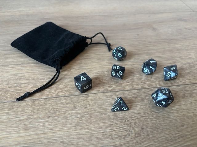 Set de dados de rol con funda