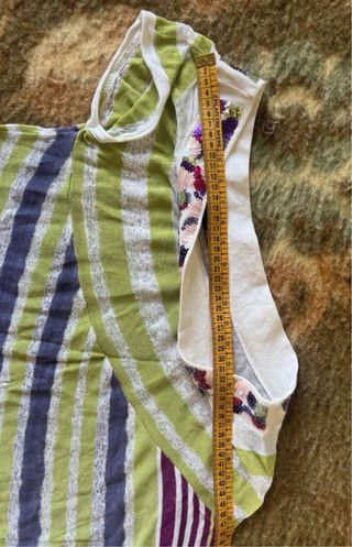 Maglia a righe verde e viola