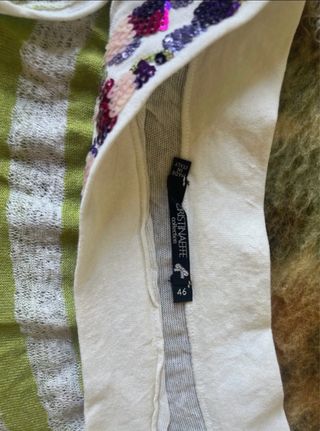 Maglia a righe verde e viola