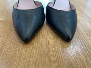 Tacones Angari beige&negro, talla 38