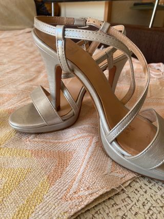 Zapatos plateados