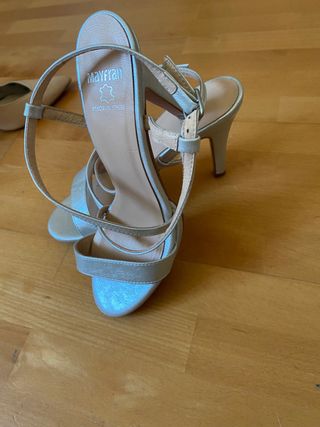 Zapatos plateados