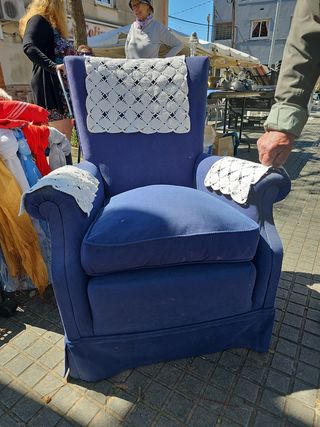 Sillón azul vintage