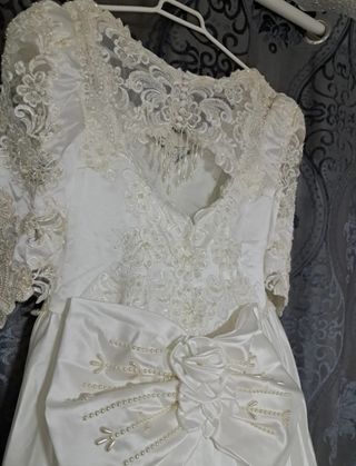 Vestido novia encaje blanco