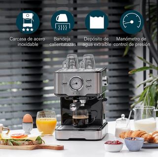 Cafetera Espresso Princess 2 en 1  Compatible con Nespresso y café molido