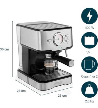 Cafetera Espresso Princess 2 en 1  Compatible con Nespresso y café molido