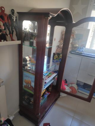 Vitrina vintage madera-cristal