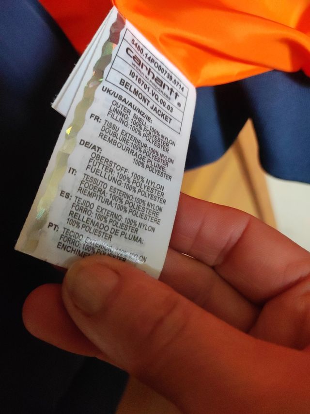 Piumino Carhartt blu uomo