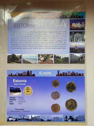 Estonia Set di 5 monete Nuovo