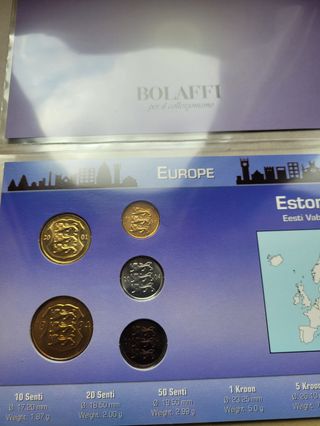 Estonia Set di 5 monete Nuovo
